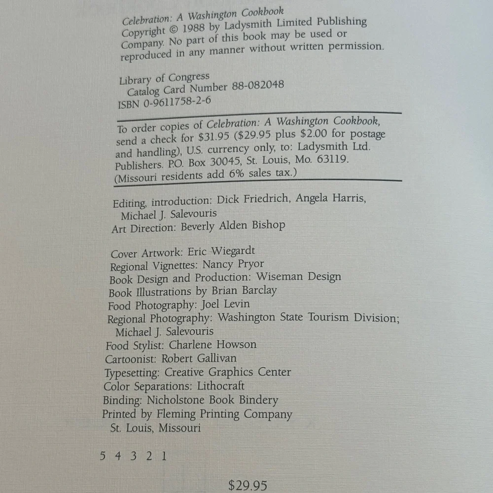 Celebration: A Washington‎ Cookbook